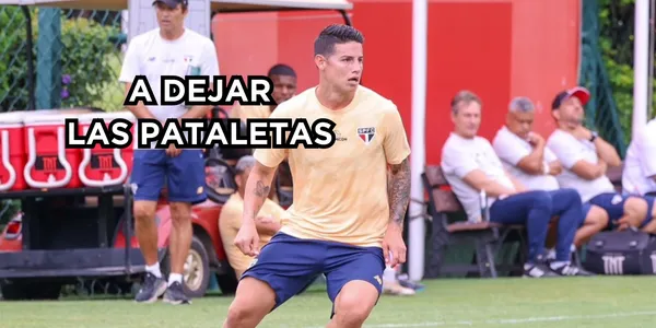 James al final se quedó en el Sao Paulo. Foto tomada de Twitter @jamesrodriguez.