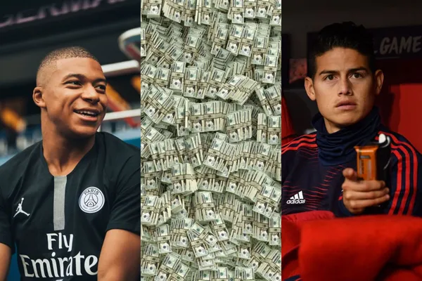 James es uno de los jugadores colombianos mejor pagados en la historia, pero lo que gana Kylian Mbappé dejó fríos a todos en el mundo entero.