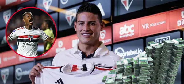 James gana $17 mil millones y el salario que tiene Robert Arboleda en Sao Paulo