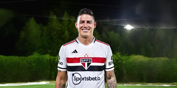 James podría salir del Sao Paulo. Foto de James tomada de Twitter @SaoPauloFC.