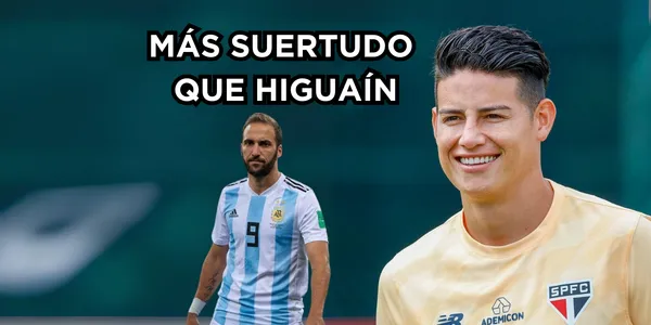 James recibe buenas noticias. Foto de James tomada de El Vbar Caracol, Higuaín de Pinterest.