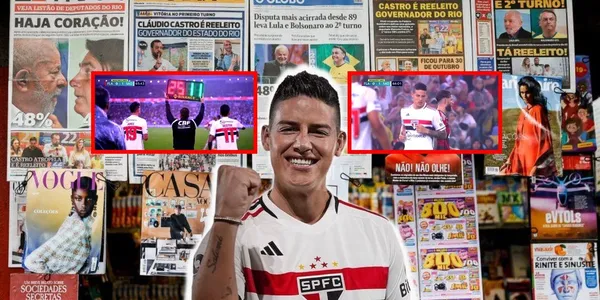James Rodrígiez debutó con el São Paulo de Brasil y la prensa carioca reaccionó para evaluar al colombiano.