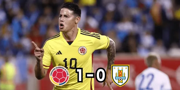 James Rodríguez acabó con sus críticas y anotó el primer tanto contra Uruguay.