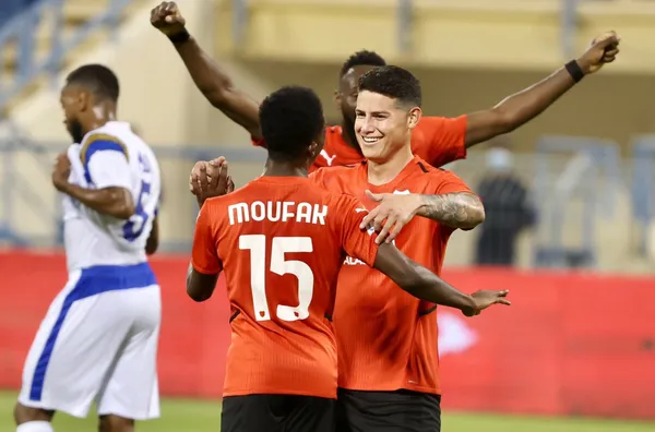 James Rodríguez anotó su primer gol en Qatar y rompió una amplia sequía que tenía.