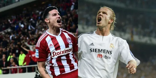 James Rodríguez casi anota el gol del año en Grecia, un remate potente al estilo de David Beckham.