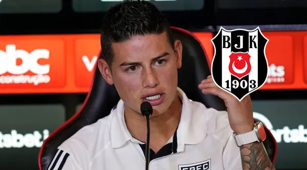 James Rodríguez con el buzo de Sao Paulo.