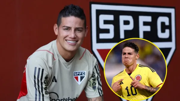 James Rodríguez con la camiseta de Sao Paulo