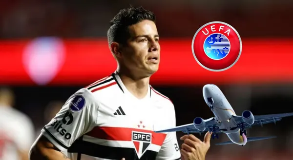 James Rodríguez con la camiseta del Sao Paulo.