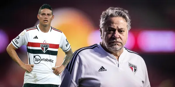 James Rodríguez con la camiseta del Sao Paulo de Brasil