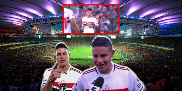 James Rodríguez debutó oficialmente con el São Paulo en el Estadio Maracaná.