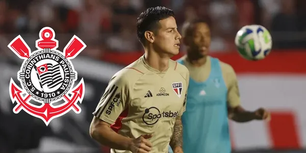 James Rodríguez demostró todo su talento en esta jugada contra Corinthians.