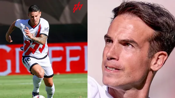 James Rodríguez e Iñigo Pérez Foto: Rayo Vallecano y La Razón