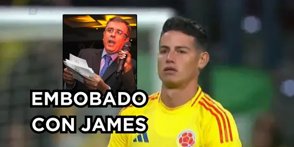 James Rodríguez en el partido de Colombia contra Rumania. Foto de James captura de pantalla Gol Caracol y Bonnet de Wikipedia.
