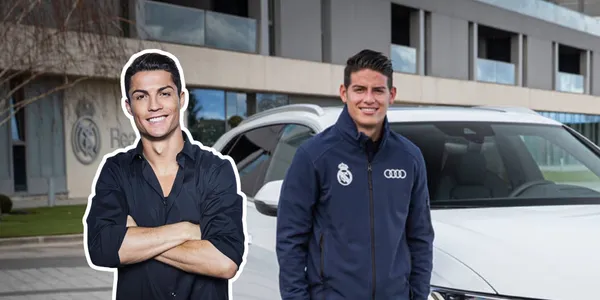 James Rodríguez en su época en el Real Madrid. Foto de James tomada de Autolab y Peakpx.