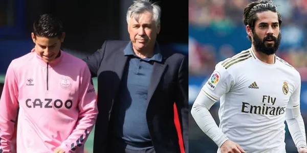 James Rodríguez es titular para Carlo Ancelotti y lo dejó claro a Isco, quien quiere salir del Real Madrid a la Premier League