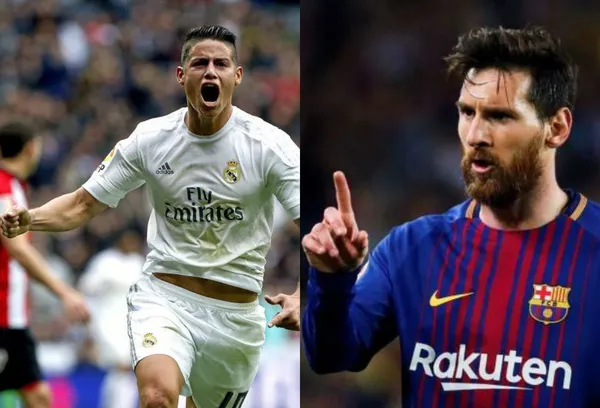 James Rodríguez es uno de los pocos colombianos que le ha marcado goles al FC Barcelona y en la previa al clásico se recuerda esa gesta.