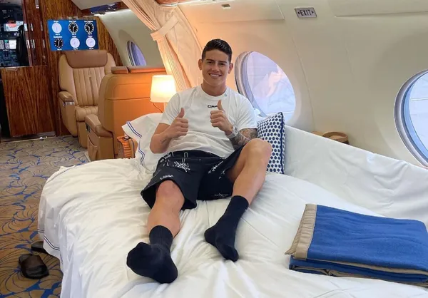 James Rodríguez no escatima en gastos y su comodidad al momento de viajar es un factor que siempre publica en las redes sociales.
