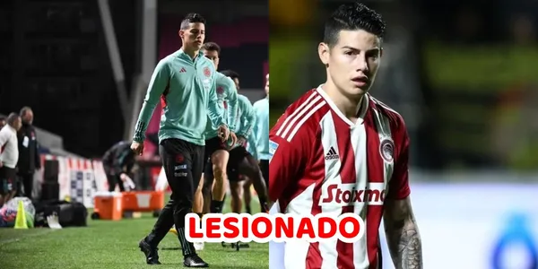 James Rodríguez está lesionado tras jugar con la Selección Colombia.