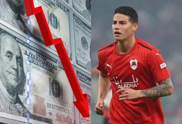James Rodríguez está en su precio más bajo a nivel de mercado en los últimos años.