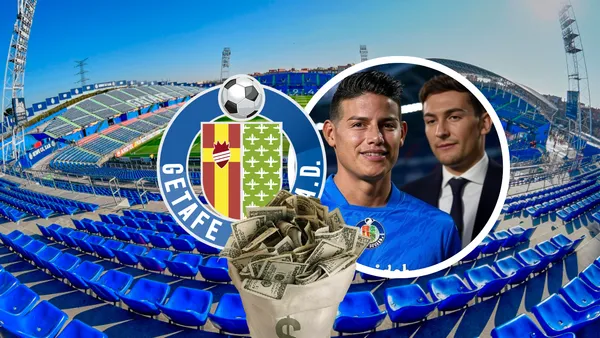 James Rodríguez Foto: Grok, Escudoteca y Getafe CF