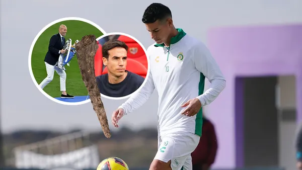 James Rodríguez Foto: James Rodríguez Oficial, Rayo Vallecano y Zinedine Zidane