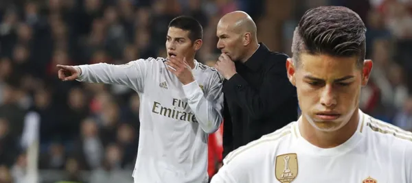 James Rodríguez fue frenado de la peor forma por Zinedine Zidane