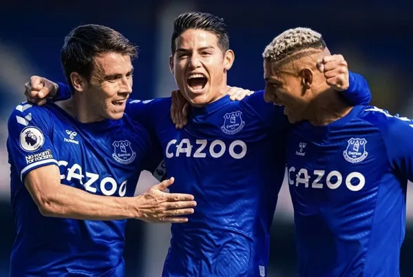 James Rodríguez fue protagonista de la goleada del Everton al West Ham United y así le dicen ahora en Inglaterra.