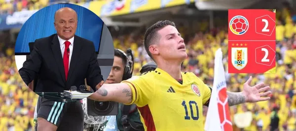 James Rodríguez fue uno de los más destacados en el empate 2-2 de Colombia ante Uruguay