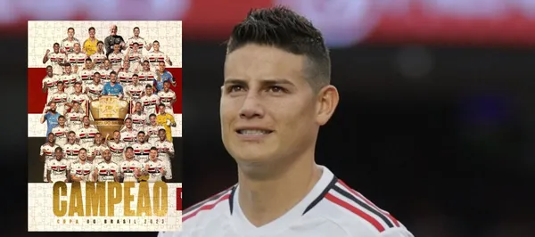 James Rodríguez ganó su primer título con Sao Paulo y lo hizo sin estar en el campo de juego