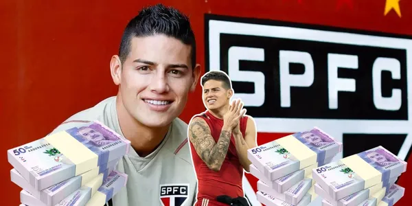 James Rodríguez ahora juega en Sao Paulo de Brasil y tuvo que hacerse una rebaja de sueldo considerable.