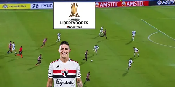 James Rodríguez jugador del Sao Paulo. Foto tomada de captura de pantalla de ESPN y Pinterest.