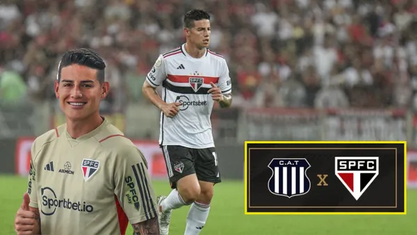 James Rodríguez jugando con Sao Paulo
