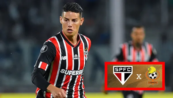 James Rodríguez jugando con Sao Paulo de Brasil