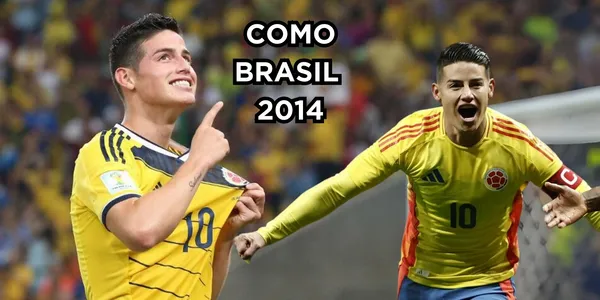 James Rodríguez jugó con la Selección Colombia en Europa. Foto tomada de CONMEBOL y FCF.