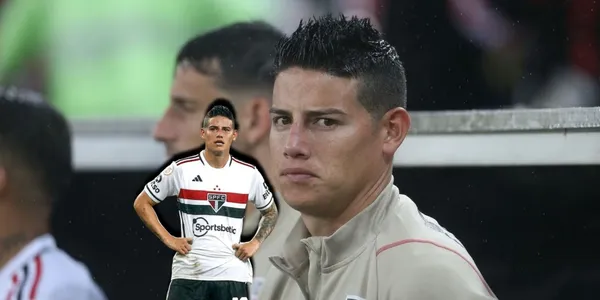 James Rodriguez jugó su segundo partido con el Sao Paulo de Brasil.
