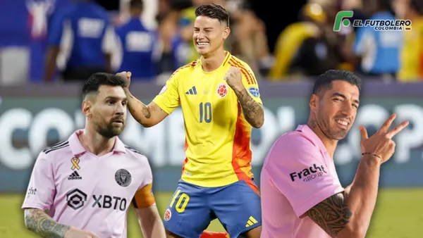 James Rodríguez, Lionel Messi y Luis Suarez Foto: Marca, Inter Miami CF y AFP