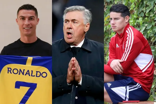 James Rodríguez llegó a confesar que extraña al Real Madrid y Cristiano Ronaldo sorprendió al cuadro Merengue; incluido a Carlo Ancelotti.