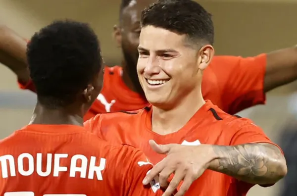 James Rodríguez logró marcar su primer tanto en tierras qataríes y demostró en su celebración algo que le pesaba.