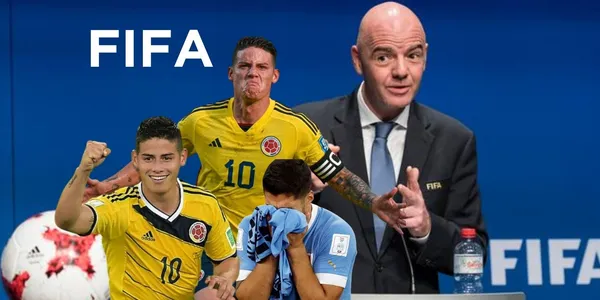 James Rodríguez marcó un golazo contra la Selección Uruguay.