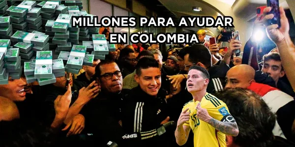 James Rodríguez no olvida a Colombia y sigue poniendo millones para ayudar al país.