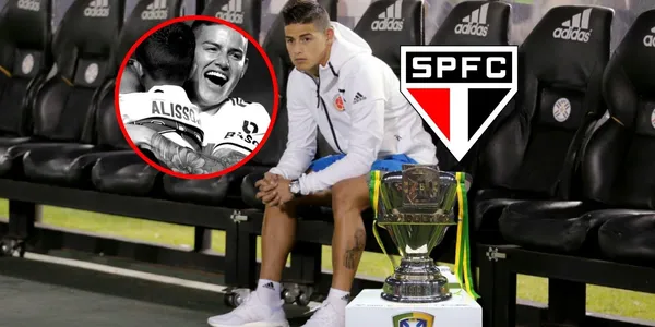 James Rodríguez pese a que no jugó salió campeón con el São Paulo de Brasil