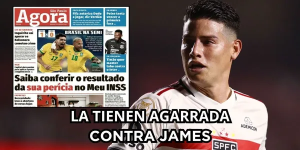 James Rodríguez pese a que tuvo un buen partido en el São Paulo, la prensa de Brasil le bajó a caña.