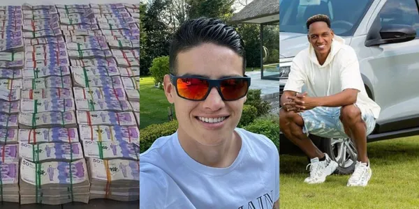 James Rodríguez presumió su nuevo auto y Yerry Mina utiliza uno más humilde.