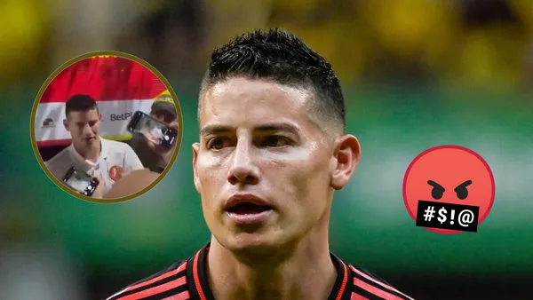James Rodríguez responde a insultos con disgusto y concentración en el partido.