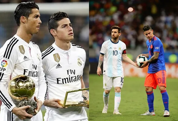 James Rodríguez respondió cuando le preguntaron a quién elegiría entre Lionel Messi y Cristiano Ronaldo.