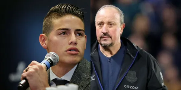 James Rodríguez reveló la jugada sucia que le hizo Rafael Benítez en el Everton.