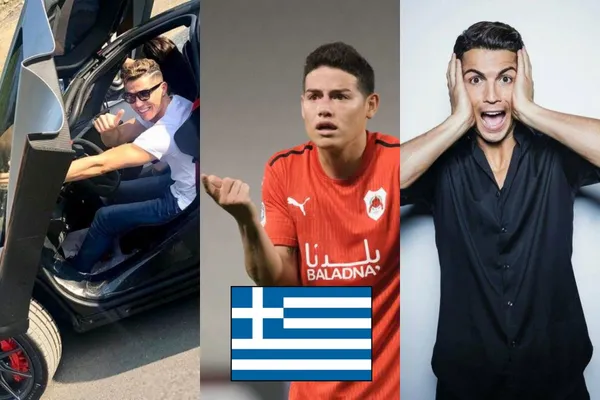 James Rodríguez se iría a jugar a Grecia, llama la atención la pírrica cifra que se pagaría por su transferencia, más barato que un carro de Cristiano Ronaldo.