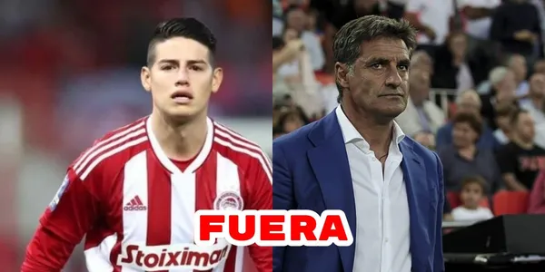 James Rodríguez se quedó sin entrenador en el Olympiacos de Grecia.