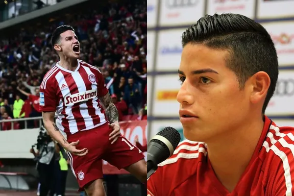 James Rodríguez se reencontró con el gol en partido con el Olympiacos de Grecia.