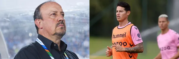 James Rodríguez se tuvo que quedar en el Everton y ahora afrontará el partido más complicado de su vida que es respetar los métodos de trabajo estrictos que usa Rafael Benítez.